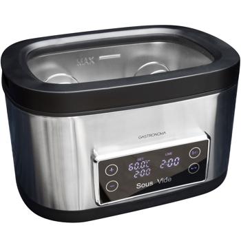 Preview: Professional Sous Vide cooker with container, 9L, 700 W, brushed stainless steel, LCD display, for perfect vacuum cooking in a water bath