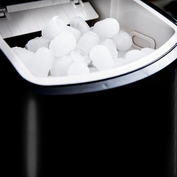 Stylische Eiswürfelmaschine 150W, 1.7L – Eiswürfelbereiter für 9 Eiswürfel in 10 Min., 2 Grössen einstellbar, LED-Anzeige