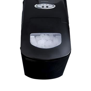 Elegante fabbricatore di cubetti di ghiaccio, 150 watt, 1,7 litri, fabbricatore di cubetti di ghiaccio, cubetti di ghiaccio sferici, display LED, nero
