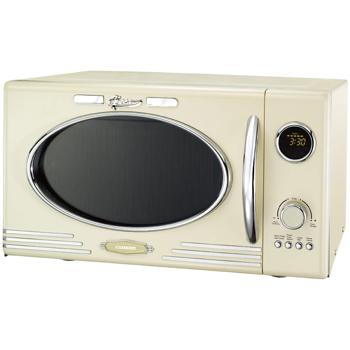 Preview: Four à Micro-ondes Vintage avec Fonction Grill - Design Beige Élégant, Affichage LED de Haute Qualité - 23L, 800W Micro-ondes, 1000W Grill, 12 Programmes Auto