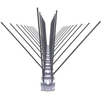 Preview: Taubenabwehr Spikes, 5x 50cm Elemente, 4-reihig, Edelstahl – rostfrei, 2,5m Gesamtlänge, einfache Montage, universell einsetzbar