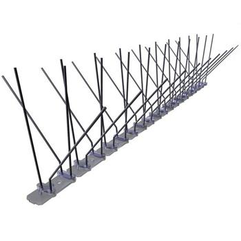 Preview: Taubenabwehr Spikes, 10 x 50cm Elemente, 4-reihig, Edelstahl – rostfrei, 5m Gesamtlänge, einfache Montage, universell einsetzbar