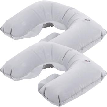 Preview: Set of 2 Inflatable Neck Pillows, light gray