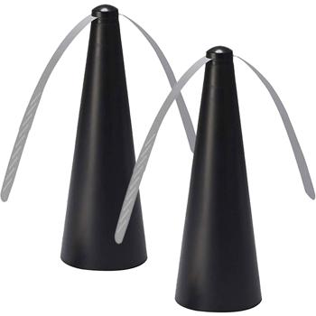 Preview: 2er-Set Elektrische Fliegenabwehr / Fliegenwedler schwarz (40cm Rotor) - Hält Fliegen von Essen & Getränken fern - Sicher & chemiefrei