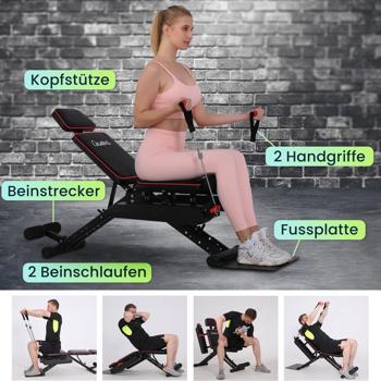 Preview: 40-in-1 Heimtrainer für Ganzkörper-Training – Trainingsgerät für Kraft & Fitness mit Seilzügen, Beinstrecker & viel Zubehör