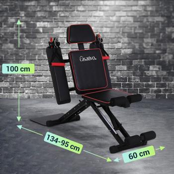 Preview: 40 in 1 full-body exercise bike, for 40 strength and fitness exercises, pulleys, for all muscle groups