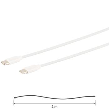 Preview: 3er-Set Schnellladekabel USB-C auf USB-C - 60W Power Delivery (20V/3A) - 480 Mbit/s - 2m weiss - Robust, universell für Smartphones, Tablets, Thunderbolt 3 & USB4