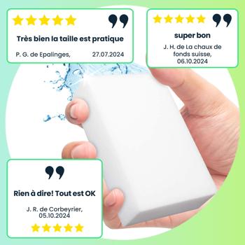 Preview: Gommes détachantes Universelles - Éponges Magiques pour Cuisine, Salon, Meubles - Pack de 16 - Mousse de Mélamine, Non Toxique, 9x6x3cm