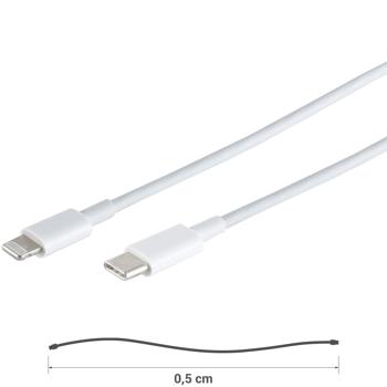 Preview: Fast charging cable USB-C to Lightning, white, 0.5 m, up to 480Mbit/s, Quick Charge for iPhone 5, 6, 7, 8, 9, X, XS, 11, 12, 13, 14 PRO / PRO-MAX Preview: Fast charging cable USB-C to Lightning, white, 0.5 m, up to 480Mbit/s, Quick Charge for iPhone 5, 6, 7, 8, 9, X, XS, 11, 12, 13, 14 PRO / PRO-MAX