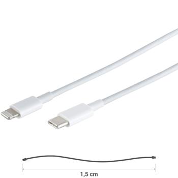 Preview: USB-C to Lightning fast charging cable, white, 1.5 m Preview: USB-C to Lightning fast charging cable, white, 1.5 m