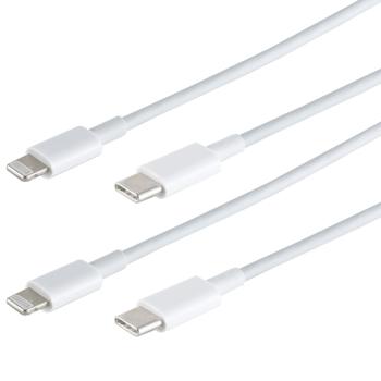 Preview: 2er-Set Schnellladekabel USB-C auf Lightning, 2 m - Superschnelles Laden & Datenübertragung für Apple Smartphones - Unterstützt PD 20W/30W, 480 Mbit/s