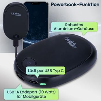 Preview: 2er-Set Zuverlässiger 2in1 USB Handwärmer mit Powerbank Funktion, 10.000 mAh, schwarz, warme Hände und gleichzeitig das Smartphone laden Preview: 2er-Set Zuverlässiger 2in1 USB Handwärmer mit Powerbank Funktion, 10.000 mAh, schwarz, warme Hände und gleichzeitig das Smartphone laden