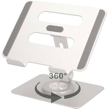 Preview: Aluminum tablet holder, 360° rotatable - Flexible holder for all tablets, adjustable tablet stand