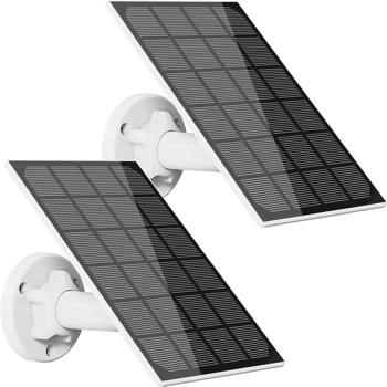 Preview: 2-piece set Efficient 3W solar panel with USB-C connection, IP65 protection, for battery IP cameras, solar power supply for your security cameras