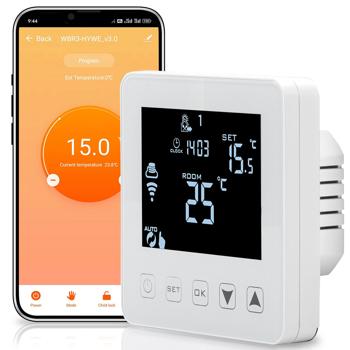 Preview: Thermostats Wi-Fi Connectés (4x) - Chauffage au Sol, Électrique - App, Commande Vocale, Touches Tactiles, Siri/Alexa/Google - CH7411