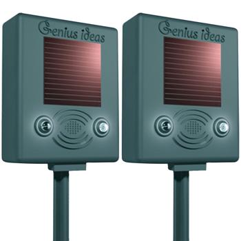 Preview: set of 2 bird deterrents with ultrasound and flash, solar-powered, up to 150 m²