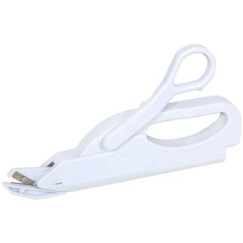 Preview: Ciseaux Automatiques Électriques - Coupe Précise Tissus Papier - Idéal Couture, Bricolage, Artisanat - Guide Réglable, Batterie AA/LR06, 22.5x12x3cm ABS