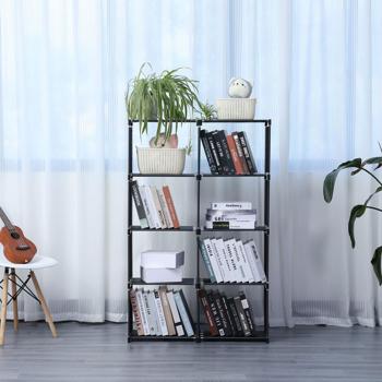 Preview: Stilvolles 8-Fächer Regal, schwarz, 85 x 26 x 125 cm - Robustes Standregal für Wohnzimmer, Büro, Keller, Garage - Langlebig & einfacher Aufbau Preview: Stilvolles 8-Fächer Regal, schwarz, 85 x 26 x 125 cm - Robustes Standregal für Wohnzimmer, Büro, Keller, Garage - Langlebig & einfacher Aufbau