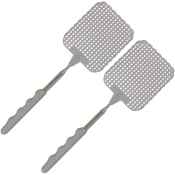 Preview: 2er-Set Teleskop-Fliegenklatsche, ausziehbar bis 72 cm: Extra lang für effektive Insektenbekämpfung, hohe Reichweite für schwer erreichbare Stellen