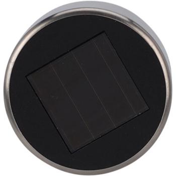 Preview: 4er-Set Solar Gartenlampe aus Edelstahl - mit Erdspiess, 36,5 cm, warmweisses Licht - kabellose Wegbeleuchtung für Garten & Terrasse, wiederaufladbar