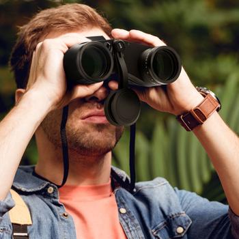 Preview: Jumelles marines 7x50 étanches IPX7- écran OLED, boussole numérique 360°, calcul distance/taille, champ 131m, BaK4 Porro Prisme- noir