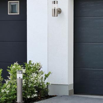 Preview: set of 2 LED wall lights, solar-powered with motion detector, IP44 outdoor light