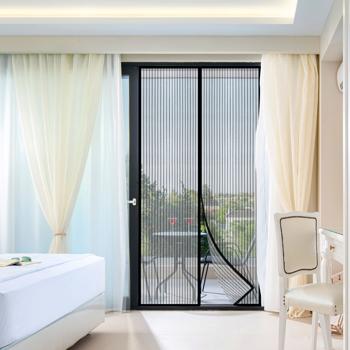 Preview: Tenda magnetica per porte con zanzariera, 210x100cm - protezione contro mosche, moscerini e vespe, senza necessità di forare, facile da installare