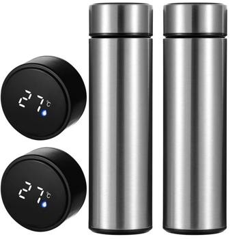 Preview: set of 2 thermal vacuum flasks with touchscreen & temperature display, 500ml, BPA-free