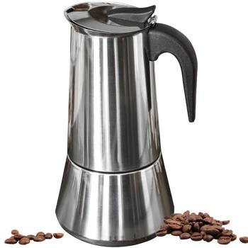 Preview: Caffettiera per espresso, grande, in acciaio inox, per 12 tazze di espresso