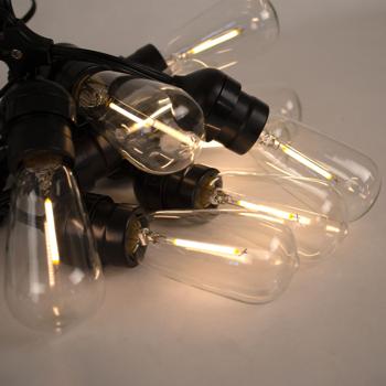 Preview: Solar-Lichterkette im Glühbirnen-Design: 10 warmweisse LEDs, 6 m, Dämmerungssensor & IP44-wetterfest. Gemütliche Beleuchtung für Garten & Balkon