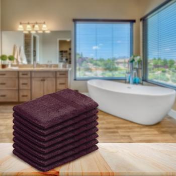 Preview: 8er-Set Waschhandschuhe braun aus 100% Baumwolle - Saugstarke Frottee-Lappen mit Schlaufe - 500g/m² - Waschbar 60°C - OEKO-TEX Standard 100