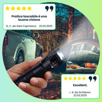 Preview: Set of 2 2-in-1 LED flashlight & power bank, 260 lm, Li-ion battery, IP44