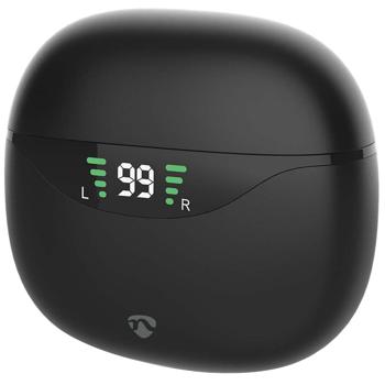 Preview: Écouteurs intra-auriculaires sans fil noirs - ANC, Bluetooth 5.3, appels clairs, musique, autonomie 30h - Étui chargement USB-C