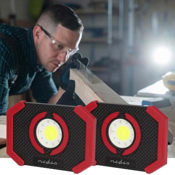 Lot 2 Lampes de Travail COB-LED & Powerbank - Rechargeable Magnétique - 1000lm-30m - 5 modes d‘éclairage - USB-C - IP21