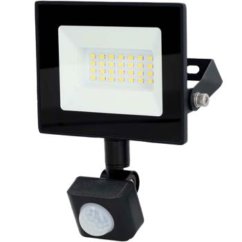 Preview: Projecteur de jardin LED - Détecteur de mouvement, éclairage extérieur, sécurité - 1620lm, 28 LED, IP44, noir, 20W