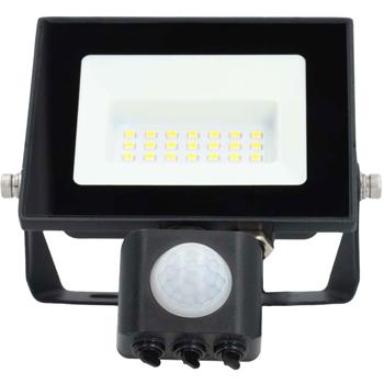 Preview: Projecteur de jardin LED - Détecteur de mouvement, éclairage extérieur, sécurité - 1620lm, 28 LED, IP44, noir, 20W