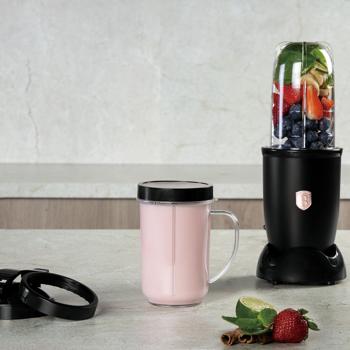 Preview: Stylish multifunctional blender black-rosegold (400W) - Simple one-touch operation, ice crusher - Ideal for smoothies, shakes, soups & more