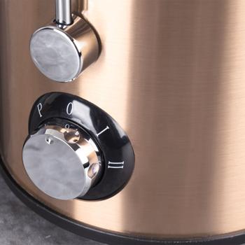 Preview: Potente estrattore per frutta e verdura, 500 W, grande contenitore per la polpa e contenitore succo da 600 ml – elegante design oro rosa per succhi freschi