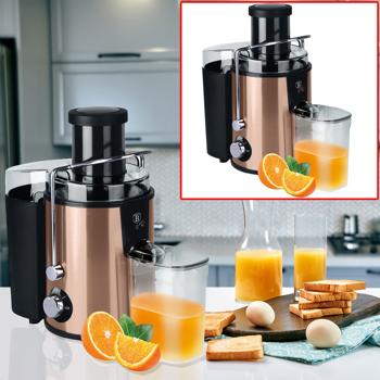 Preview: Potente estrattore per frutta e verdura, 500 W, grande contenitore per la polpa e contenitore succo da 600 ml – elegante design oro rosa per succhi freschi