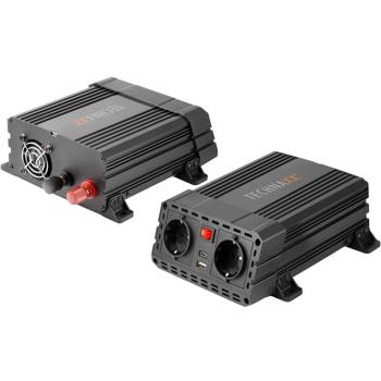 Preview: inverter auto 600/1200W da 12V a 230V - 2 prese e 2 porte di ricarica USB, convertitore di tensione per viaggiare