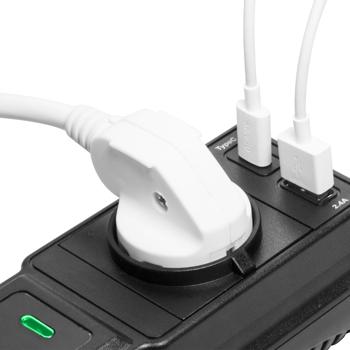 Preview: Potente inverter per auto da 12V a 230V con presa di corrente e 2 porte USB, ideale per l‘auto, il campeggio e i viaggi, per un‘alimentazione affidabile