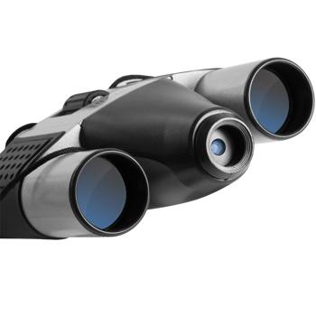 Preview: Jumelles HD avec caméra intégrée - Photos et vidéos claires 10x25 - Optique précision, léger noir/argent - Portée 1000m pour voyage, outdoor