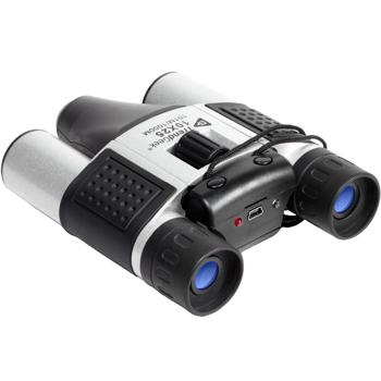 Preview: Jumelles HD avec caméra intégrée - Photos et vidéos claires 10x25 - Optique précision, léger noir/argent - Portée 1000m pour voyage, outdoor