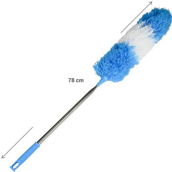 Preview: Piumino flessibile con manico telescopico in acciaio inox, estensibile da 78 a 248 cm, antistatico e lavabile, ideale per soffitti alti e luoghi difficili da raggiungere Preview: Piumino flessibile con manico telescopico in acciaio inox, estensibile da 78 a 248 cm, antistatico e lavabile, ideale per soffitti alti e luoghi difficili da raggiungere