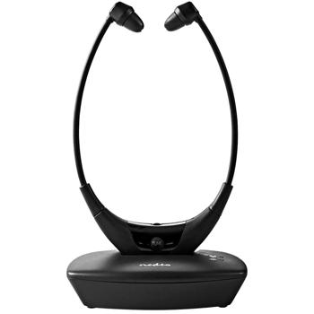 Preview: Wireless TV under-chin headphones – lightweight, ergonomic & in black – clear sound, comfortable fit & ideal for an undisturbed TV experience
