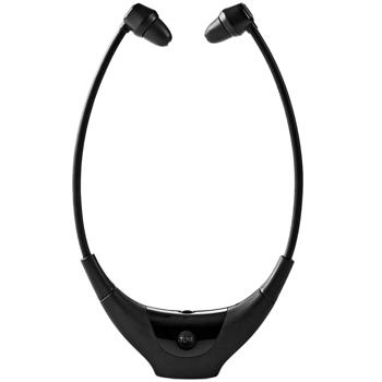 Preview: Wireless TV under-chin headphones – lightweight, ergonomic & in black – clear sound, comfortable fit & ideal for an undisturbed TV experience