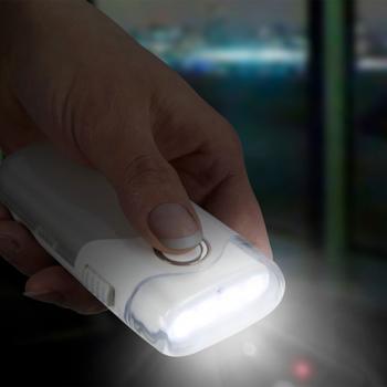 Preview: Clevere Akku LED-Taschenlampe mit Einschaltautomatik: Sofort Licht! 20lm, weiss, bis 2h unabhängig - für mehr Sicherheit & Komfort