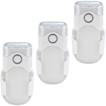 Preview: 3er-Set Clevere Akku LED-Taschenlampe für die Steckdose mit Einschaltautomatik: 20lm, weiss, bis 2h unabhängig - Nacht-&Notfalllicht für mehr Sicherheit