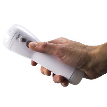 Preview: Akku LED-Taschenlampe: 200lm, Einschaltautomatik, Nachtlicht, weiss - Automatisches Steckdosen Notlicht & Taschenlampe – Praktisch & Zuverlässig