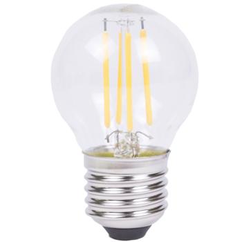 Preview: lot de 6 ampoules à filament LED à haute efficacité énergétique, ampoule LED E27, G45, 4W, 400 lm, 2500K, blanc chaud, à intensité variable - ambiance lumineuse stylée